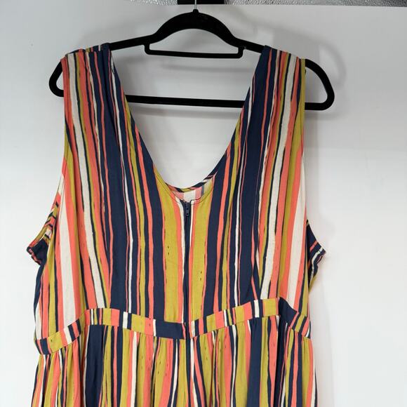 ModCloth Unbridled Enthusiasm Wide-Leg Jumpsuit Women's Size 4X Multi Cropped - Picture 5 of 11